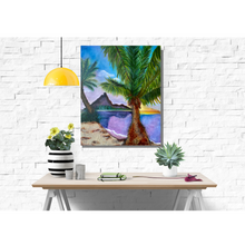 Load image into Gallery viewer, Tropical Shores mixed media original art by Rita Barakat