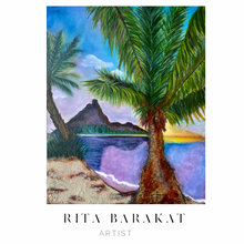 Load image into Gallery viewer, Tropical Shores mixed media original art by Rita Barakat