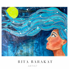 Load image into Gallery viewer, NIght Sky original artwork by Rita Barakat