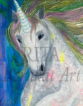 Load image into Gallery viewer, Unicorn painting by Rita Barakat