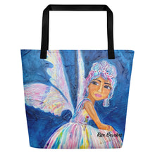 Load image into Gallery viewer, The rainbow Fairy tote, original art by RIta Barakat