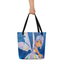Load image into Gallery viewer, The rainbow Fairy large bag, original art by RIta Barakat