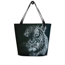 Load image into Gallery viewer, large tote with original artwork by Rita Barakat