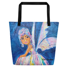 Load image into Gallery viewer, The rainbow Fairy tote, original art by RIta Barakat