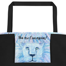 Load image into Gallery viewer, This tote features the Great white LIon by Rita Barakat