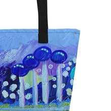 Load image into Gallery viewer, beach bag with original artwork At the Lake by Rita Barakat
