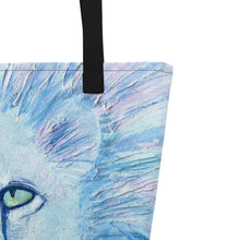 Load image into Gallery viewer, This tote features the Great white LIon by Rita Barakat