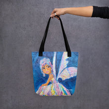Load image into Gallery viewer, The rainbow Fairy tote, original art by RIta Barakat