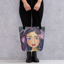 Load image into Gallery viewer, tote featuring original art Beauty in the Night by Rita Barakat