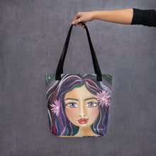 Load image into Gallery viewer, tote featuring original art Beauty in the Night by Rita Barakat