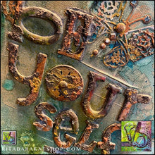 Load image into Gallery viewer, Be yourself original mixed media steampunk painting by Rita Barakat