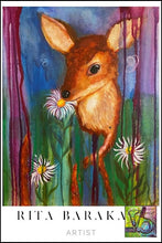 Load image into Gallery viewer, Oh Deer Original Art oil painting by Rita Barakat