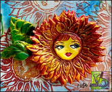 Load image into Gallery viewer, Sunflowers original mixed media art by Rita Barakat