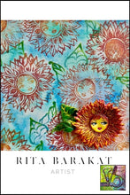 Load image into Gallery viewer, Sunflowers original mixed media art by Rita Barakat