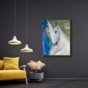 Unicorn painting by Rita Barakat