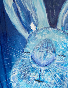 The Blue Bunny original artwork by Rita Barakat