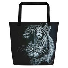 Load image into Gallery viewer, large tote with original artwork by Rita Barakat
