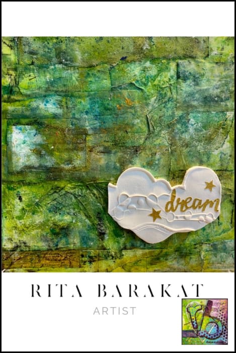 Dream original mixed media painting by Rita Barakat