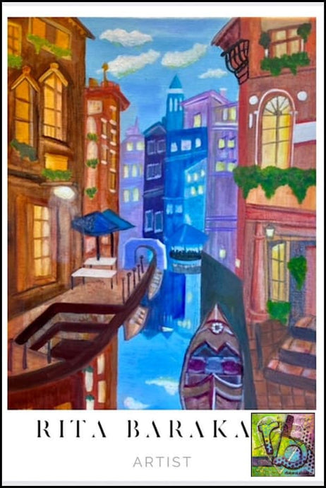 Venice original oil painting by Rita Barakat